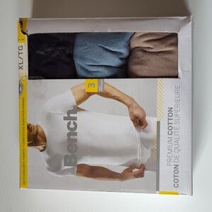 Bench Men's White Crew Neck T-Shirts - Set Of 3